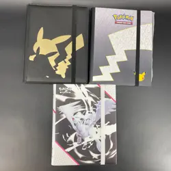 Lot of 3 Pokemon Binders - Elite Series Pikachu 9 Pocket Ultra Pro for Pokemon - Image 1