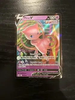 Mew V # 113/264 SWSH: Fusion Strike Ultra Rare Pokemon TCG Card NM - Image 1