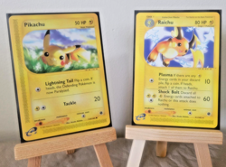 Pokemon e-Reader Evolution Lot: Pikachu & Raichu (Rare!) 2002 EX Expedition (LP) - Image 1
