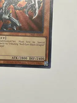 Red-Eyes Black Metal Dragon (blue text) - Secret Rare - 24AT-AE400 - LP - in USA - Image 4