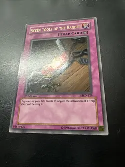 YUGIOH SEVEN TOOLS OF THE BANDIT ULTRA RARE MRD-129 1ST EDITION PLAYED - Image 3