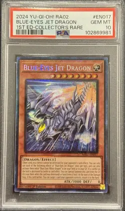 2024 PSA 10 YUGIOH RA02 COLLECTORS RARE BLUE EYES JET DRAGON 💎 - Image 1