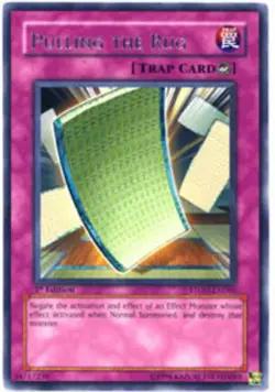 Yugioh! MP Pulling the Rug - STON-EN060 - Rare - 1st Edition Moderately Played, - Image 1