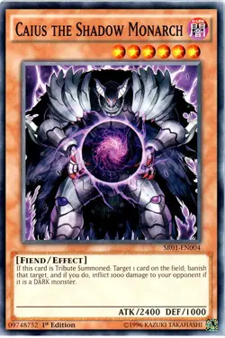 Yugioh! LP Caius the Shadow Monarch - SR01-EN004 - Common - 1st Edition Lightly - Image 1