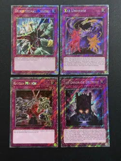 2025 YUGIOH RA04 1ST ED PLATINUM SECRET RARE GOZEN MATCH NM BONUS SET - Image 1