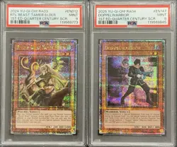 2024 PSA 9 YUGIOH RA03 QCR SECRET RARE BEAST TAMER & DOPPEL WARRIOR SET - Image 1