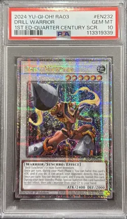 2024 PSA 10 YUGIOH RA03 QCR SECRET RARE DRILL WARRIOR 💎 - Image 1