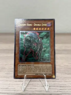 YuGiOh Destiny Hero - Double Dude POTD-EN012 Ultimate Rare 1st Edition - Image 1