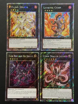 2025 YUGIOH RA04 1ST ED PLATINUM SECRET RARE EVOLZAR LAGGIA NM BONUS SET - Image 1