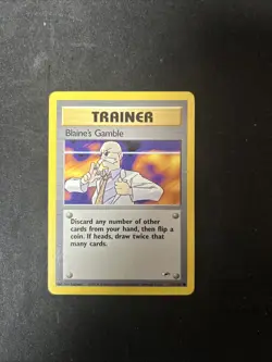 BLAINE’S GAMBLE - Gym Heroes Set - 121/132 - Common - Pokemon Card D3 - Image 1