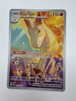 Pokemon TCG Destined Rivals Rapidash Full Art Rare Card 189/182 - Image 1