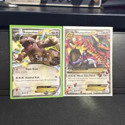 Pokemon TCG XY Flashfire Mega M Kangaskhan EX Holo Rare Card 79/106 and 78/106 - Image 1