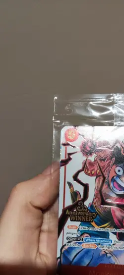 One Piece 3rd Anniversary SEALED Winner Pack with Luffy Ace Sabo Card Prerelease - Image 3