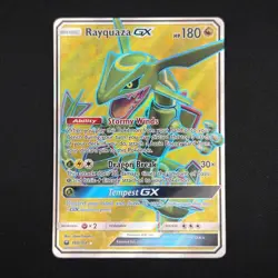 Pokemon TCG Card Rayquaza GX 160/168 Celestial Storm Full Art - NM - Image 1
