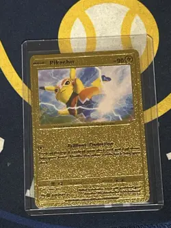 Pikachu 076/073 Brilliant Deduction Gold Foil Pokemon Card - Image 1