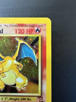 Charizard 4/130 Holo Rare Base Set 2 Pokemon Card DMG - Image 3