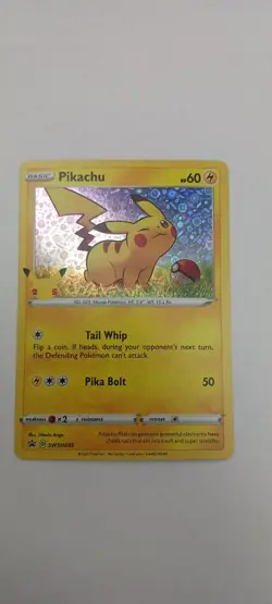 Pikachu- SWSH 039 Black Star Holographic Promo Card Near Mint - Image 1