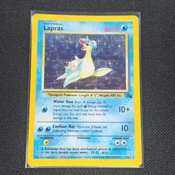 Lapras - 10/62 - Holo Rare - Fossil - Unlimited - Pokemon Card - MP - Image 1