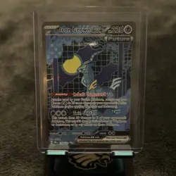 Pokemon Iron Crown EX Prismatic Evolutions Card 158/131 Sir - Image 1