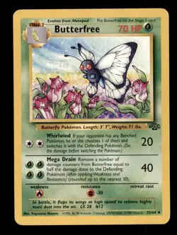 Pokemon Butterfree 33/64 Jungle LP-EXC BUY 2 CARDS GET 1 FREE! - Image 1