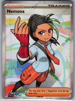Nemona 229/091 Full Art Trainer - Paldean Fates - Pokemon Card - NM - Image 1