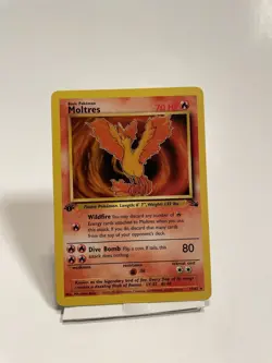 Moltres Pokemon Card TCG Fossil 1st Edition Non Holo 1999 WOTC 27/62 - Image 1