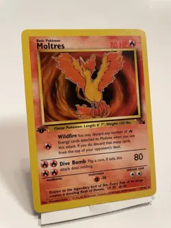 Moltres Pokemon Card TCG Fossil 1st Edition Non Holo 1999 WOTC 27/62 - Image 2