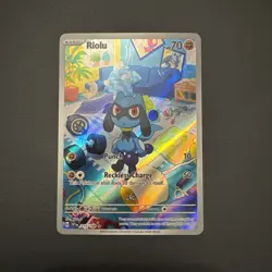 Riolu 215/198 Sv01: Scarlet & Violet Illustration Rare Holo Pokemon TCG NM - Image 1
