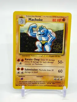 1999 MACHOKE 34/102 Pokemon Base Set Card Near Mint NM Never Played WOTC - Image 1