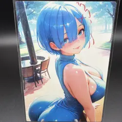 Rem Anime Waifu Card Doujin ACG Goddess Holo - Image 1