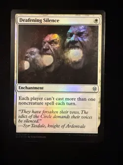 MTG 1x FOIL Deafening Silence # 10 Throne of Eldraine Magic the Gathering x1 LP - Image 1