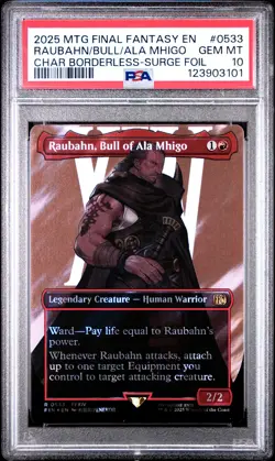 3101 Raubahn Bull of Ala Mhigo 2025 MTG Final Fantasy #0533 Surge Foil PSA 10 - Image 1