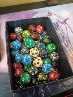 Lot of 10 Magic the Gathering 20 Sided Dice D20 Spindown Life Counter - Image 1