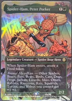 Spider-Ham, Peter Porker #201 Marvel's Spider-Man Borderless Foil Rare - Image 1