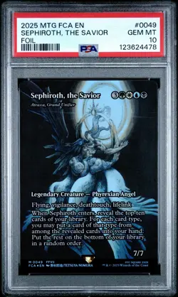 123624478 Sephiroth The Savior 2025 MTG Final Fantasy FCA #0049 Foil PSA 10 - Image 1