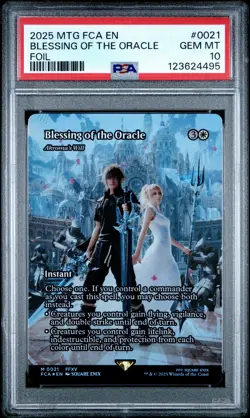 4495 Blessing of the Oracle 2025 MTG Final Fantasy FCA #0021 Foil PSA 10 - Image 1
