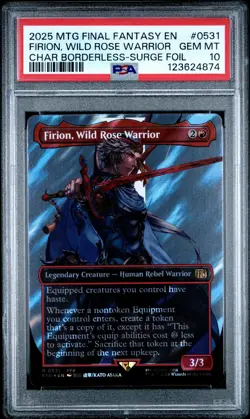 4874 Firion Wild Rose Warrior 2025 MTG Final Fantasy #0531 Surge Foil PSA 10 - Image 1