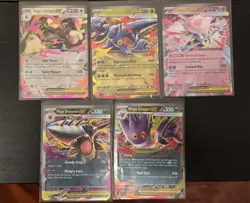 Pokemon Phantasmal Flames Mega EX 5x Lot Gengar, Sharpedo, Lopunny, etc. - Image 1