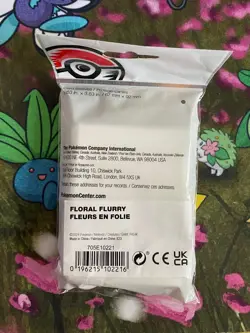 Pokemon Center Floral Flurry Pikachu Eevee Sleeves 65x Exclusive New - Image 2