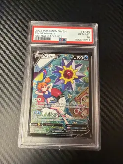 2022 POKEMON SWORD & SHIELD ASTRAL RADIANCE #TG13 FULL ART/STARMIE V PSA 10 - Image 1