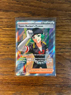 Team Rocket’s Proton 227/182 Destined Rivals Trainer Full Art Pokemon TCG MINT - Image 1