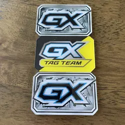 Pokemon TCG Rare Limited GX Tag Team Acrylic Marker Token Coin 2019 Set of 3 - Image 1