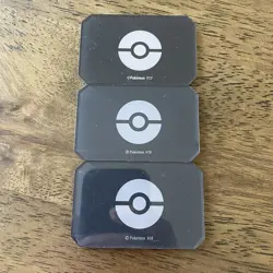 Pokemon TCG Rare Limited GX Tag Team Acrylic Marker Token Coin 2019 Set of 3 - Image 2