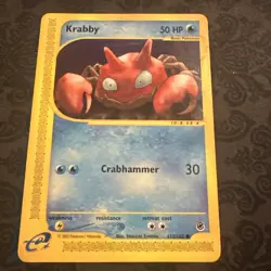 Pokemon TCG Krabby 115/165 Expedition Common - Image 1