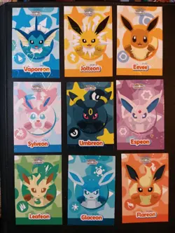 Pokemon Let's Go Eevee Database Peru Circle Set Eeveelutions HEART HOLO - Image 1