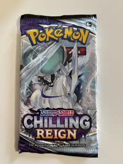 22.0g HEAVY Pokemon TCG Booster Pack - Sword & Shield Chilling Reign - Sealed - Image 2