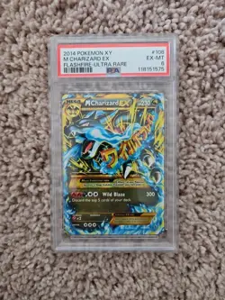 2014 POKEMON XY FLASHFIRE ULTRA RARE #108 M CHARIZARD EX PSA 6 - Image 2