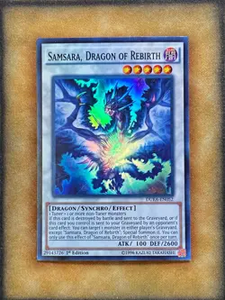 Yugioh Samsara, Dragon of Rebirth DUEA-EN052 Super Rare 1st Ed LP - Image 1