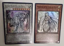 Yugioh! Azure-Eyes Silver Dragon SDBE-EN040 +Maiden With Eyes Of Blue SDBE-EN006 - Image 1