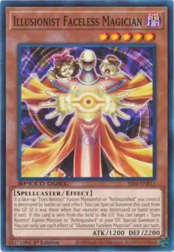 Yugioh! Illusionist Faceless Magician - SS04-ENB13 - Common - 1st Edition Near M - Image 1